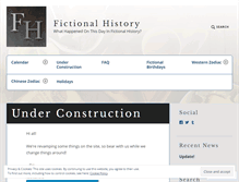 Tablet Screenshot of fictional-history.com